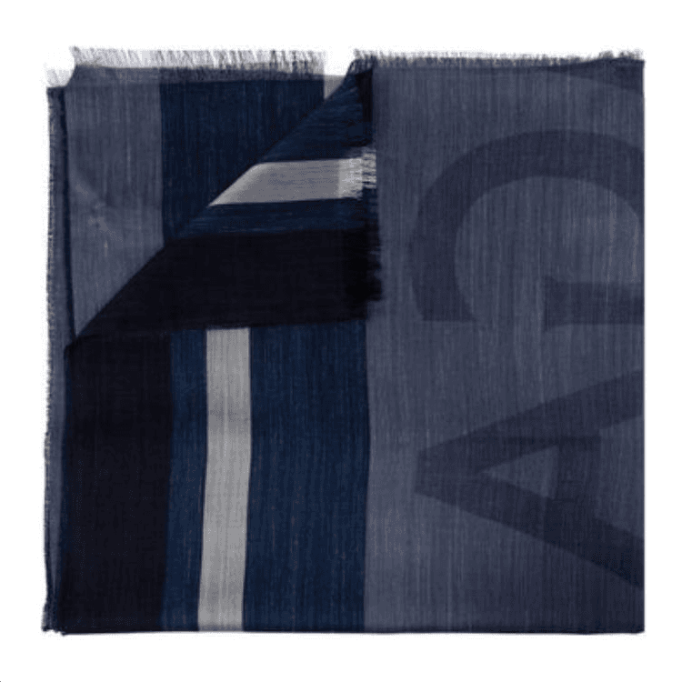 Ferragamo Striped Fringed Edge Scarf