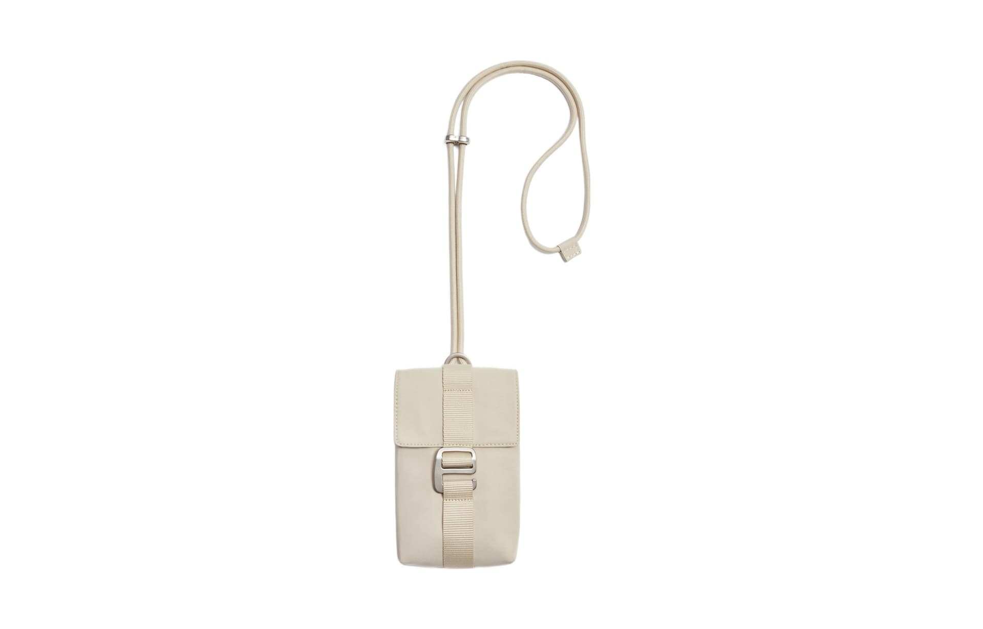 ZARA Polyester One Shoulder Crossbody Cell Phone Pouch Mini Sandy Brown Mini