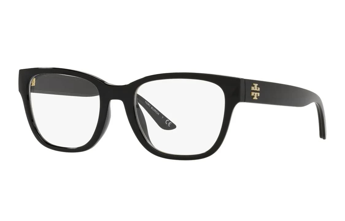 TORY BURCH Plastic Irregular Shape Eyeglass Frames Black Black