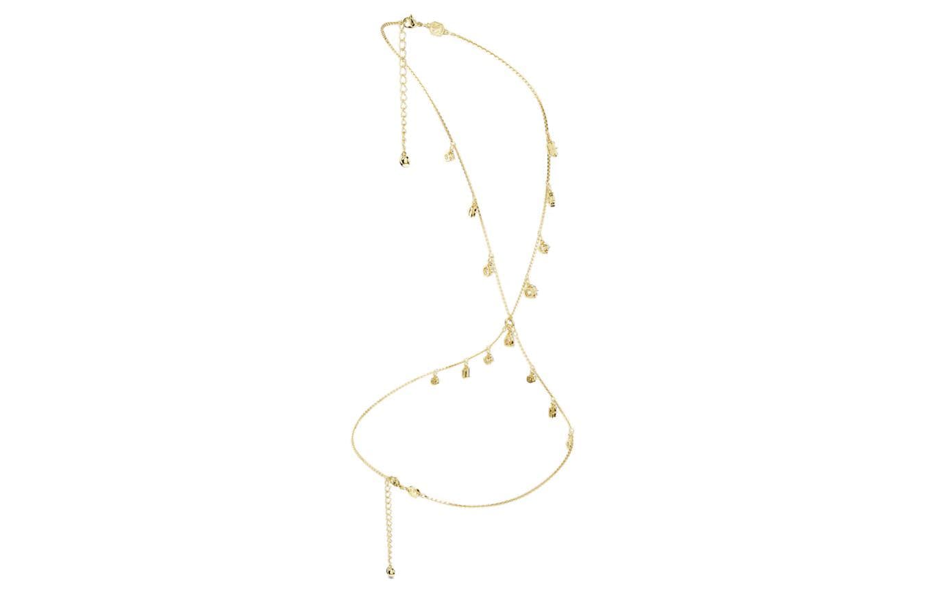 Swarovski Metal Crystal Body Chains Gold