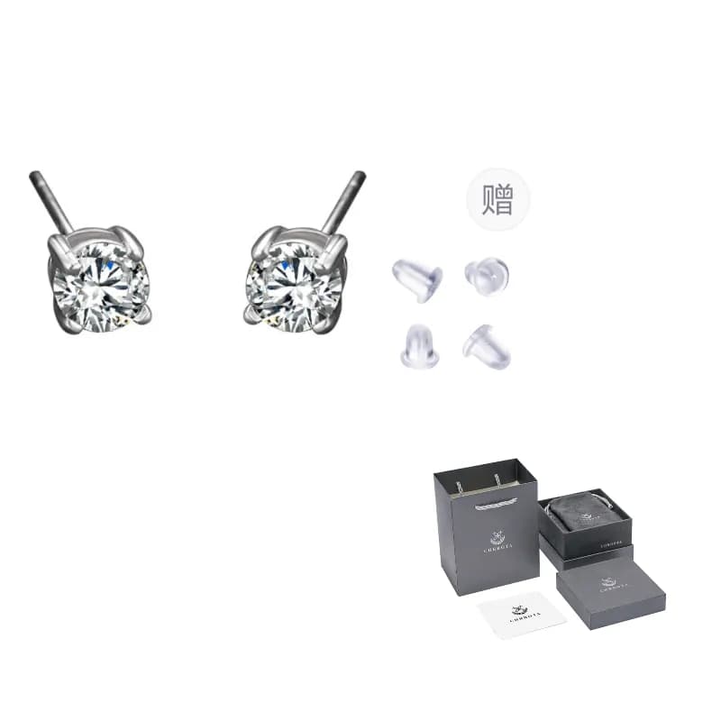 Sparkling Diamond Stud Earrings