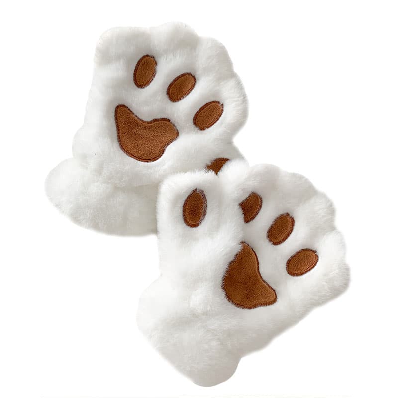 PEAK Knit White cat's paw bear paw