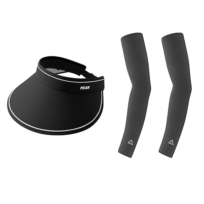PEAK Polyester Sun Hat Cooling Arm Sleeves Set