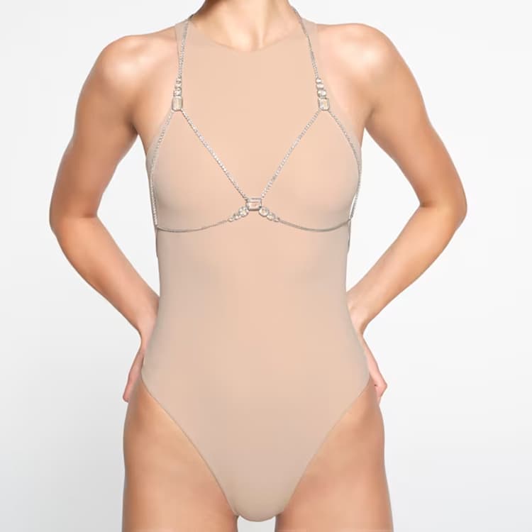 Swarovski Skims Body Chains White