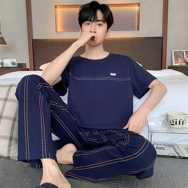 HUANQIU Pajama Set Navy Blue