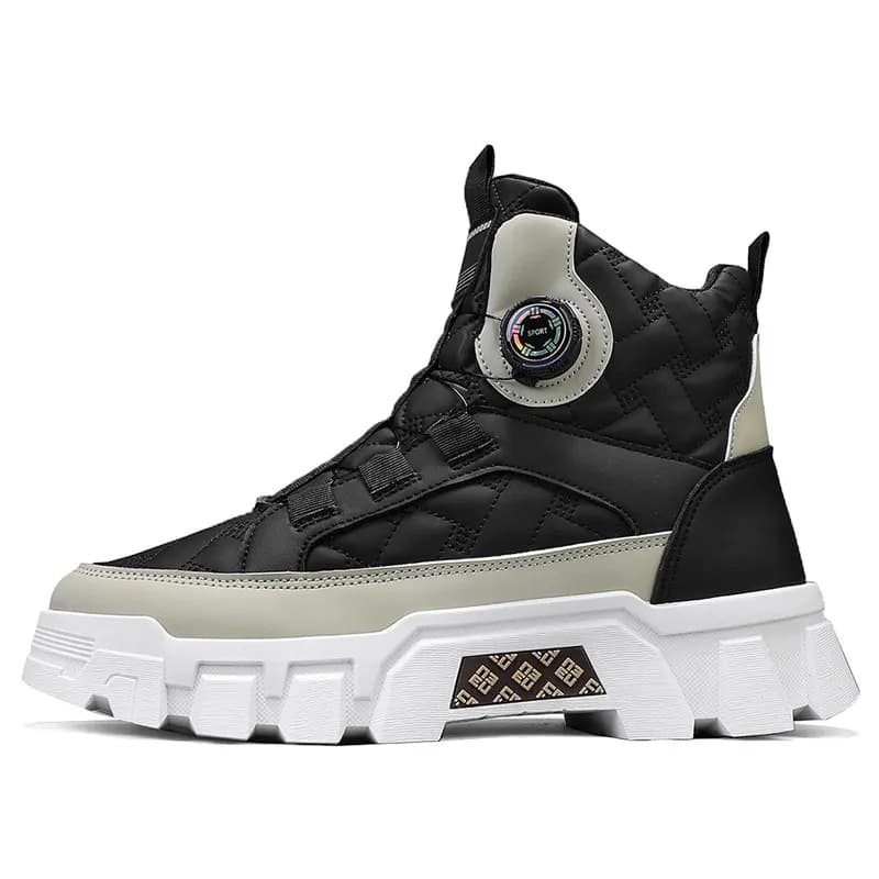 M.M Party Crew Martin Boot Black Gray