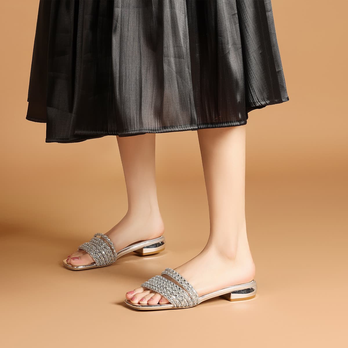 Mulinsen Slip-Resistant Abrasion-Resistant Slide Slippers