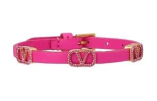 Valentino Metal Crystal Bangles Pink
