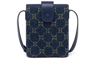 MashaLanti Denim Cell Phone Pouch, Shoulder Bag, Crossbody Bag, Small Bag Small Royal Blue/Black