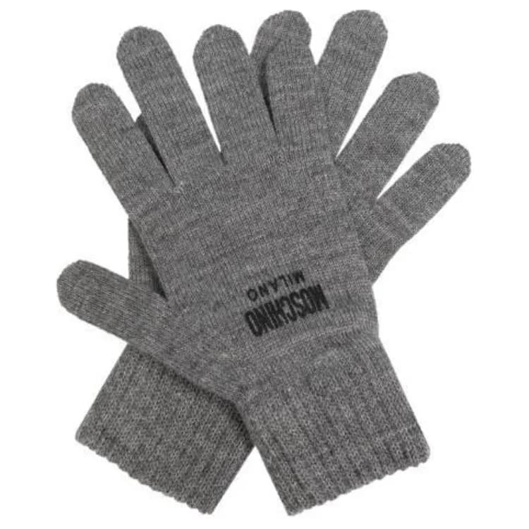 MOSCHINO Acrylic Wool Knit Gray Gray