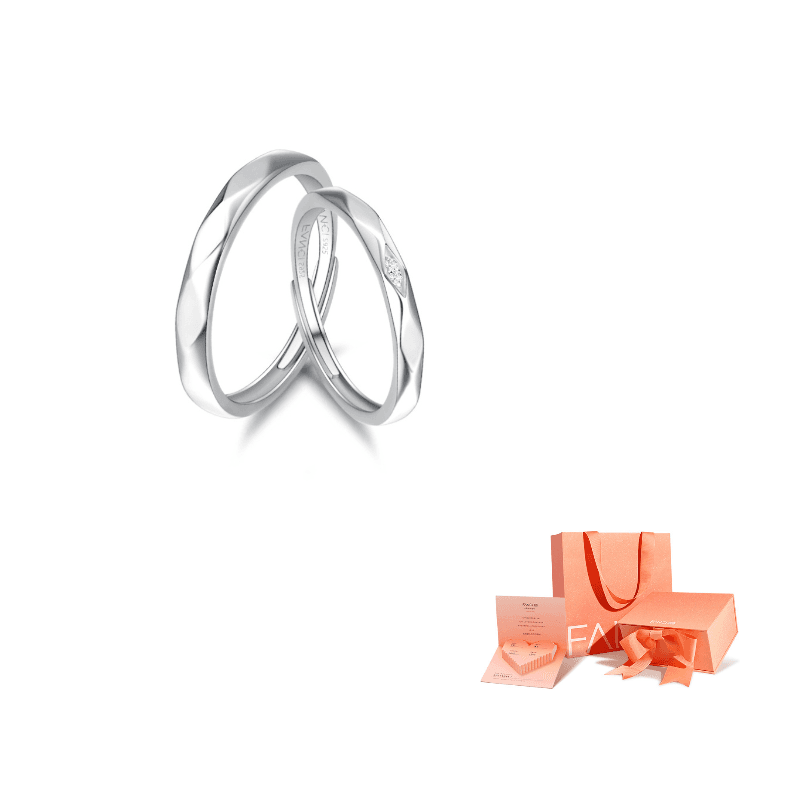 FANCI 925 Sterling Silver Ring Pair Engraving Customization-Contact Customer Service