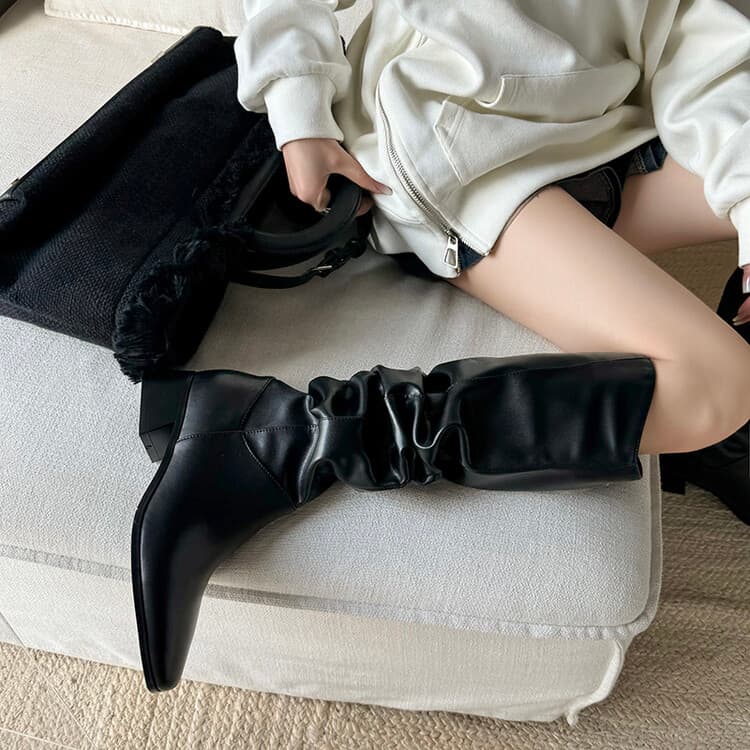 Su Yanjiao Knee high 4.5CM Black