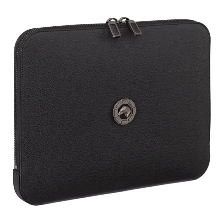 STEFANO RICCI Calfskin Laptop Bag Black