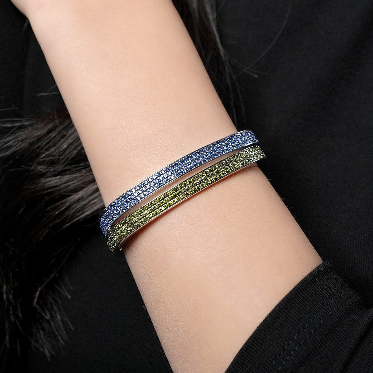 Apm Monaco 925 Sterling Silver Bangles Blue