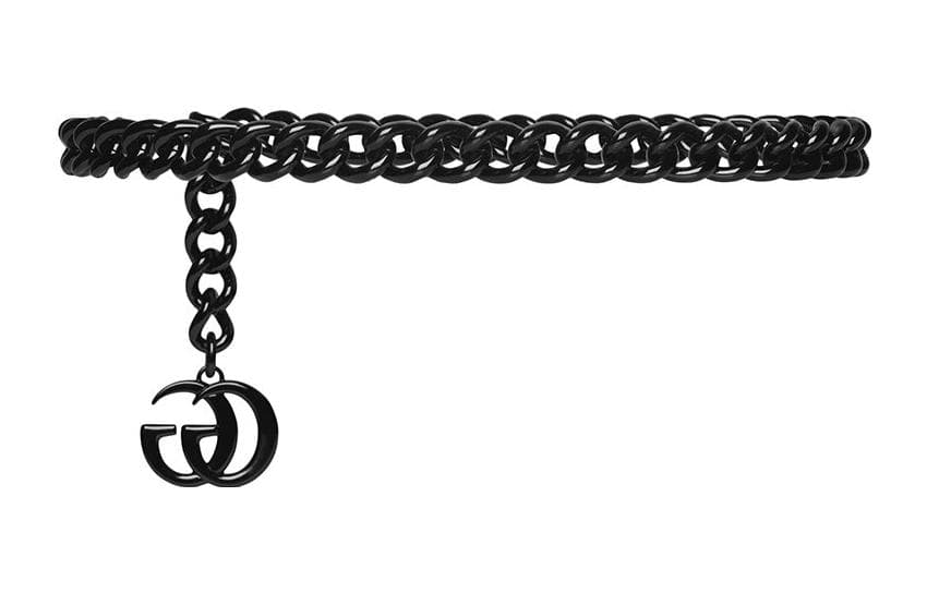 GUCCI GG Marmont Metal Waist Chains Black