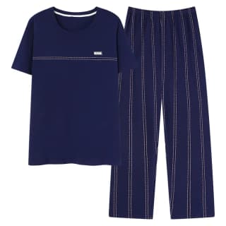 HUANQIU Pajama Set Navy Blue