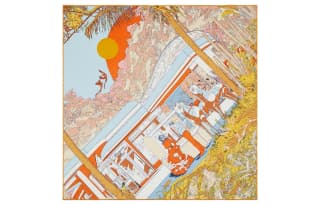 HERMES Silk Scarf Orange