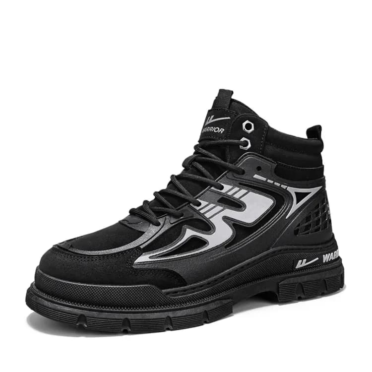 Warrior AnkleLength Martin Boot Black Gray