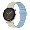 Antique White with Misty Blue
