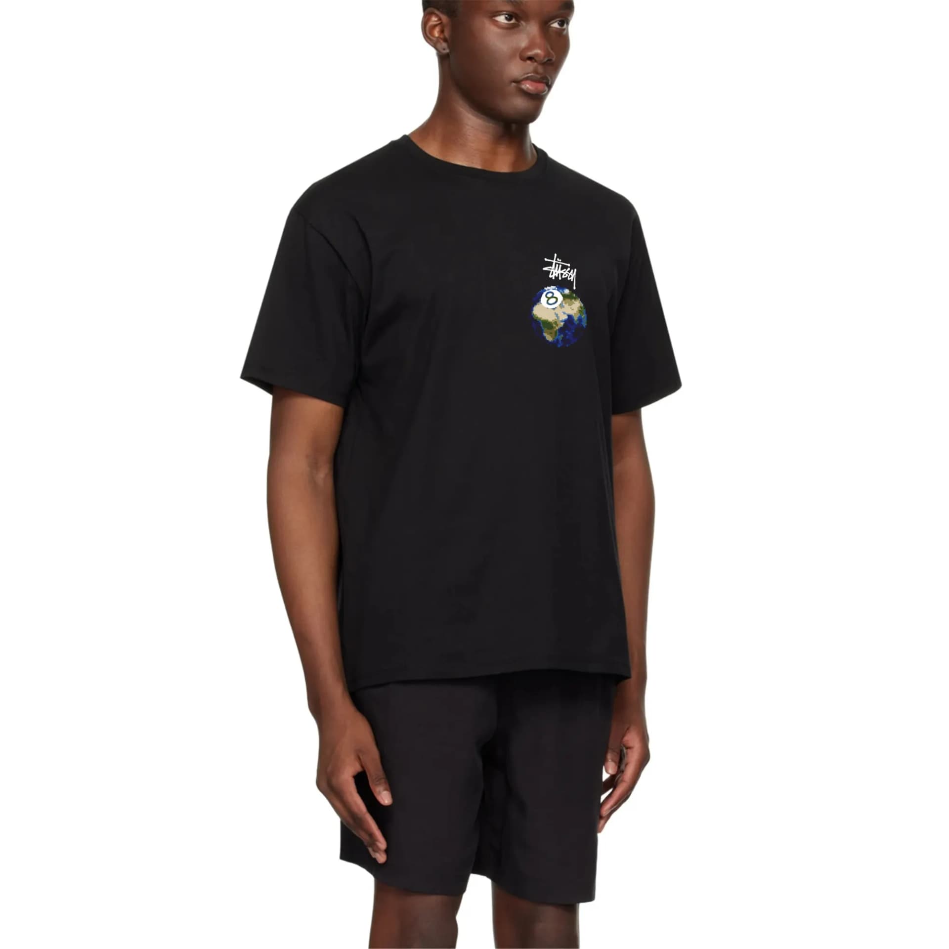 Stussy Черные Унисекс Футболки