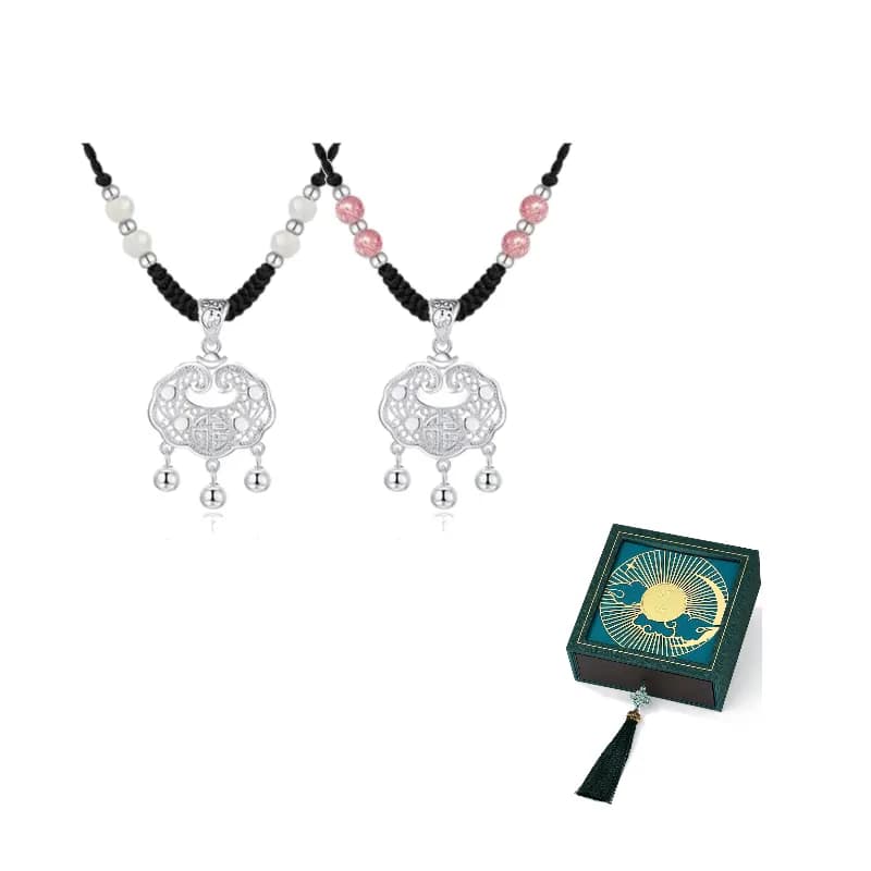 Ping An Fu lock necklace [pair] style two