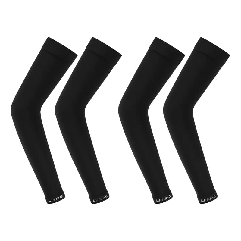 Black 2 pairs set [Ice sleeves/Leg guards dual use]