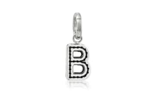 Burberry Palladium Plated Bronze Calfskin Charms / Pendants Silver