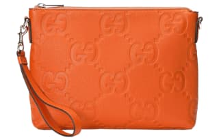GUCCI Messenger Bag, One Shoulder Crossbody Clutch Medium Size Orange