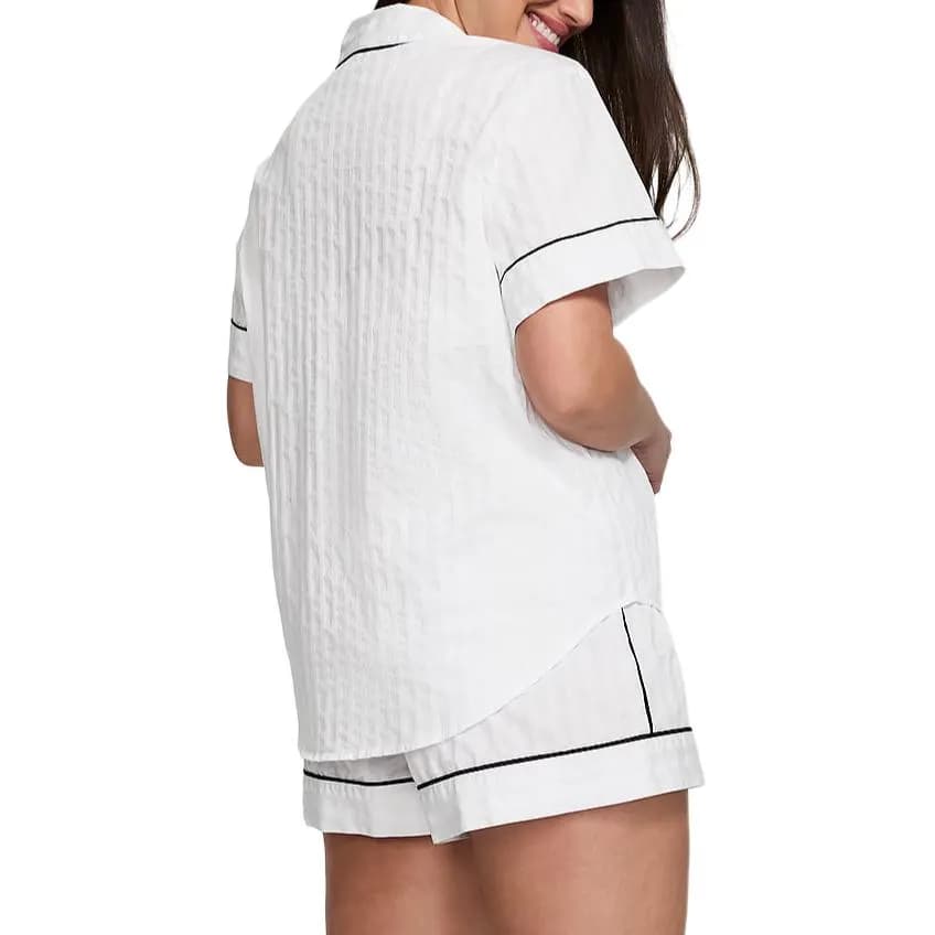 Victoria's Secret Cotton Short Pajama Set White Pajama Set White