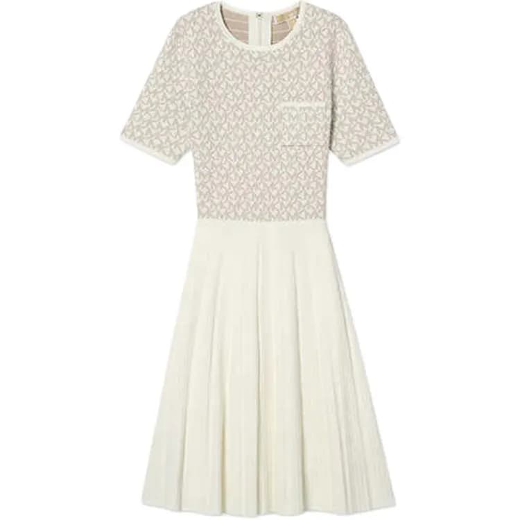 MICHAEL KORS Short Sleeved Dress Beige