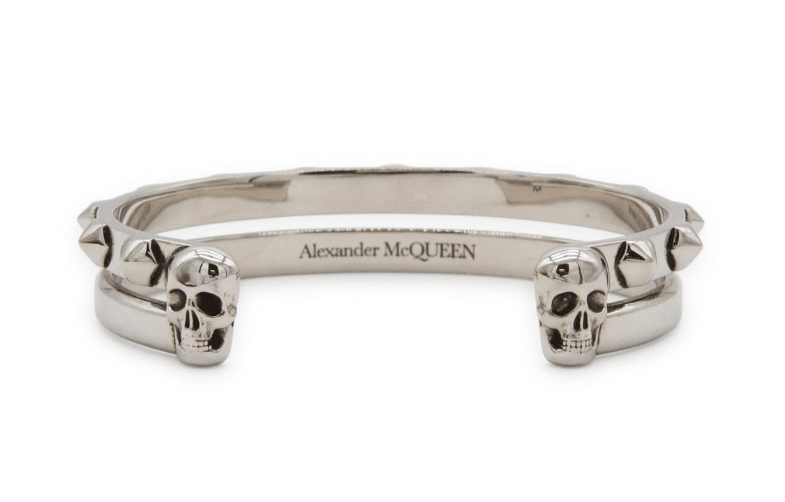 Alexander McQueen Brass Bangles Silver
