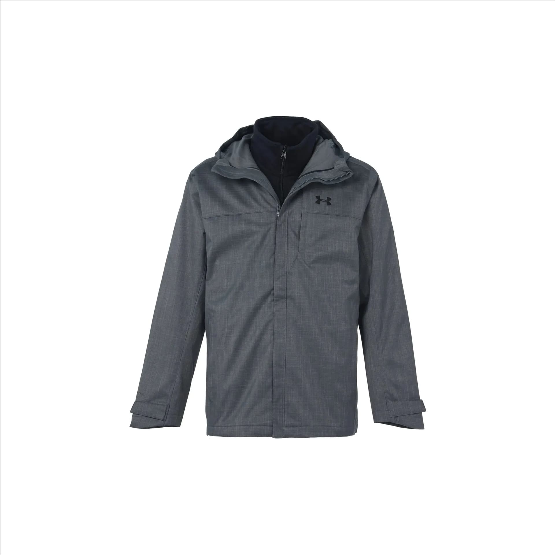Under Armour Waterproof, Windproof, Breathable Windbreaker Jacket Gray, Comes With Necklace