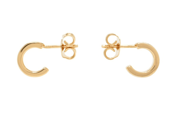 Maison Margiela Brass Stud Earrings Gold/Silver