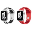 Apple silicone strap black and white * red