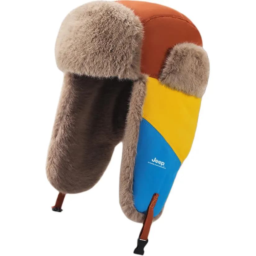 Jeep Polyester Trapper Hats Orange Yellow