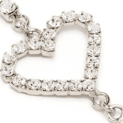 Alessandra Rich Crystal Heart Body Harness