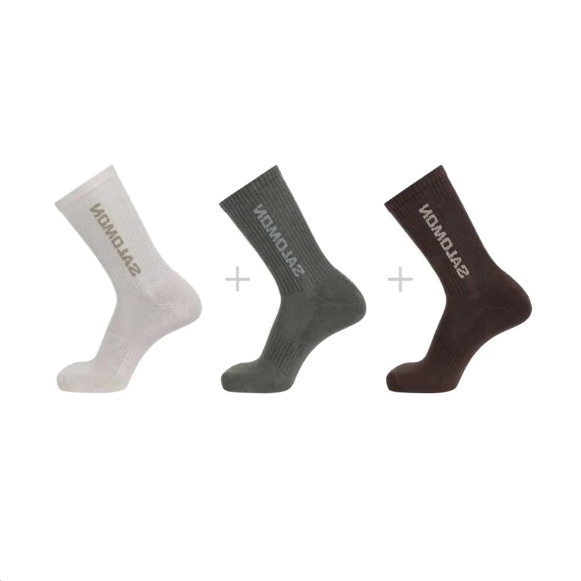 SALOMON Everyday Crew Sets 3 Pack СеребристыйБелый/СерыйЗелёный/Коричневый3