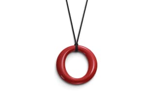 TIFFANY & CO. Hardwood Silk Cord Pendants Red