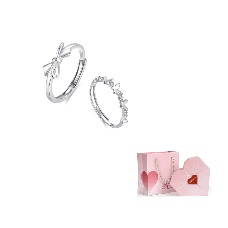 Bowknot Bestie Couple Rings