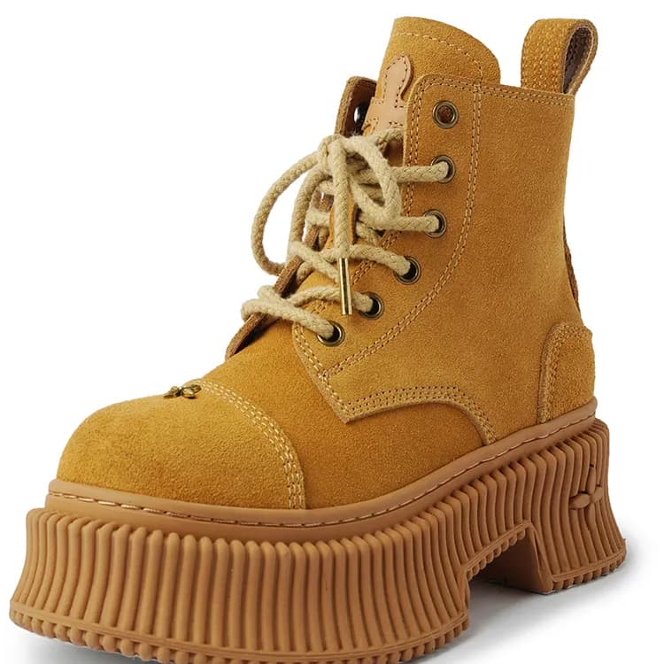 Kemeilian Short Martin Boot 7cm Yellow