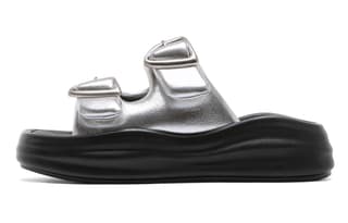 C°BANNER PU Polyurethane Slide Slippers Silver