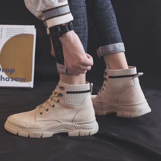 Warrior Ankle Length Martin Boot Beige
