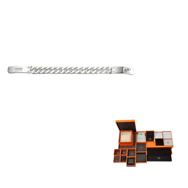 HERMES Стерлинговое серебро 925 пробы Браслеты Мужские Silver