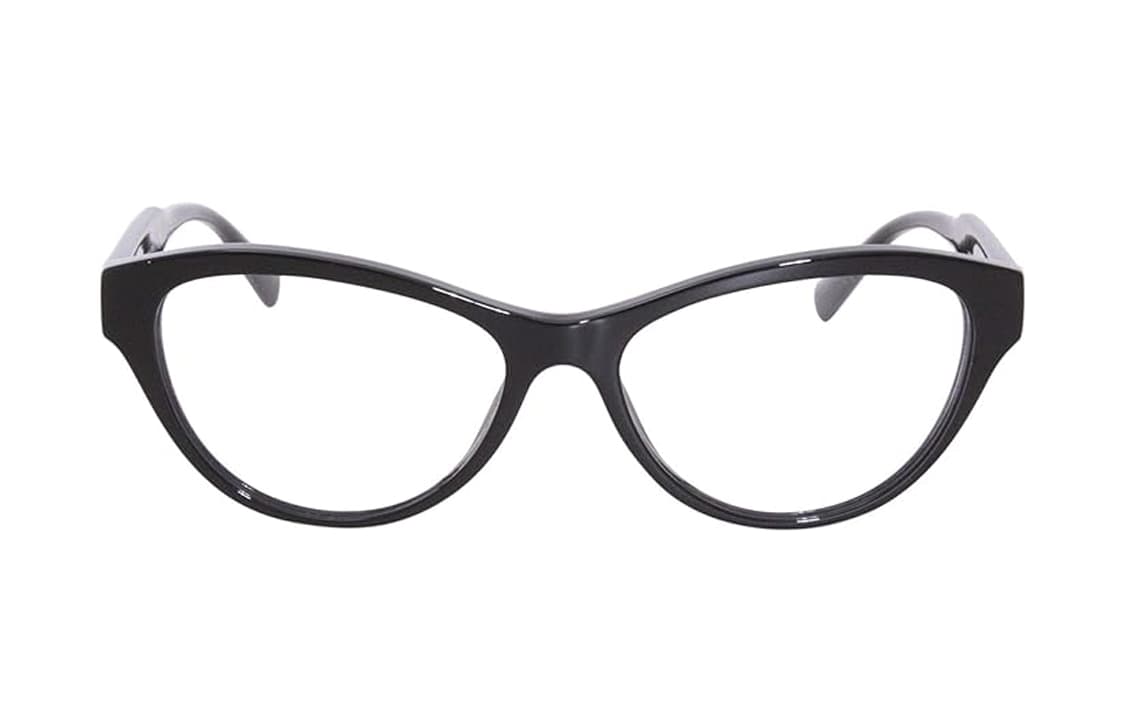 VERSACE Plastic Butterfly Eyeglass Frames Black