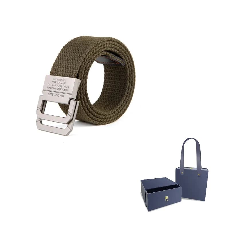ACUC Double Ring Buckle Korean Style Canvas Belt 3.5cm