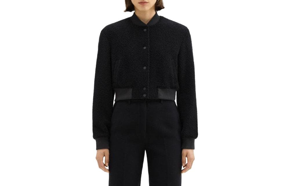 THEORY Baseball Jacket Black Black