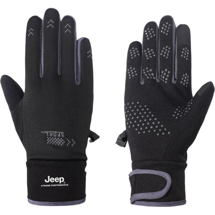 Jeep Polyester Sports Black Gray Plus Size