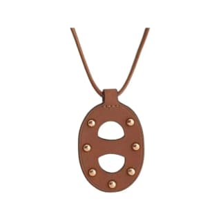 HERMES Pendants Gold/Indigo/Nata