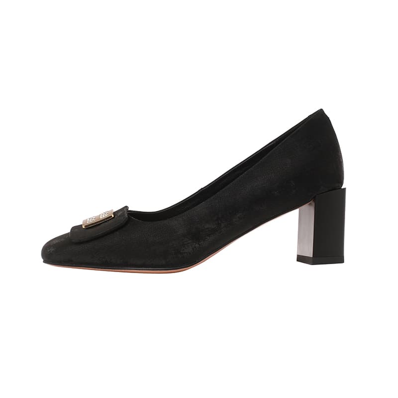 Ruomini Chunky Heel 6cm Black