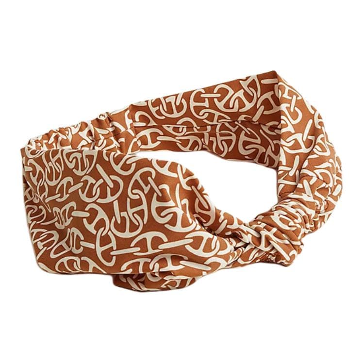 HERMES Waterproof Knitted Fabric, Polyamide, Elastane Hair Bands Yellow Yellow